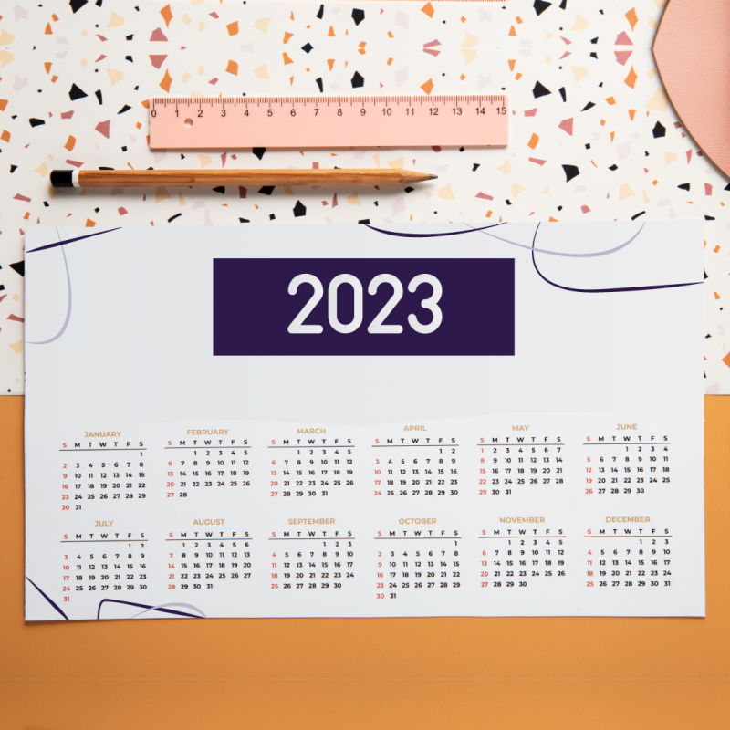 Calendrier Cartonné, 2024 - Impression - Pas Cher - Grand Format