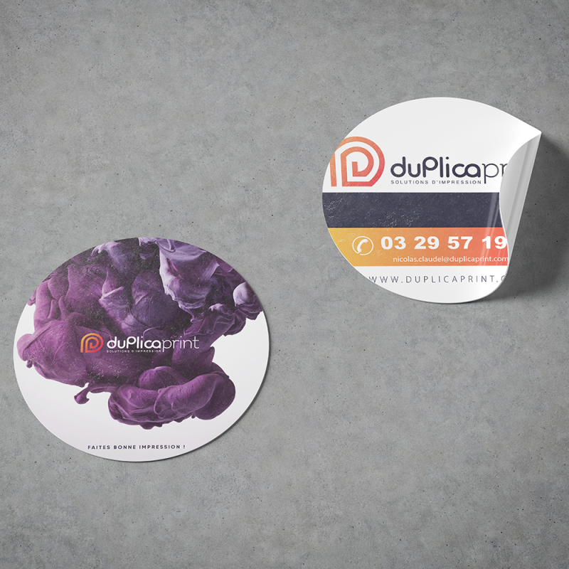 Impression en ligne de sticker, autocollant et magnet publicitaire